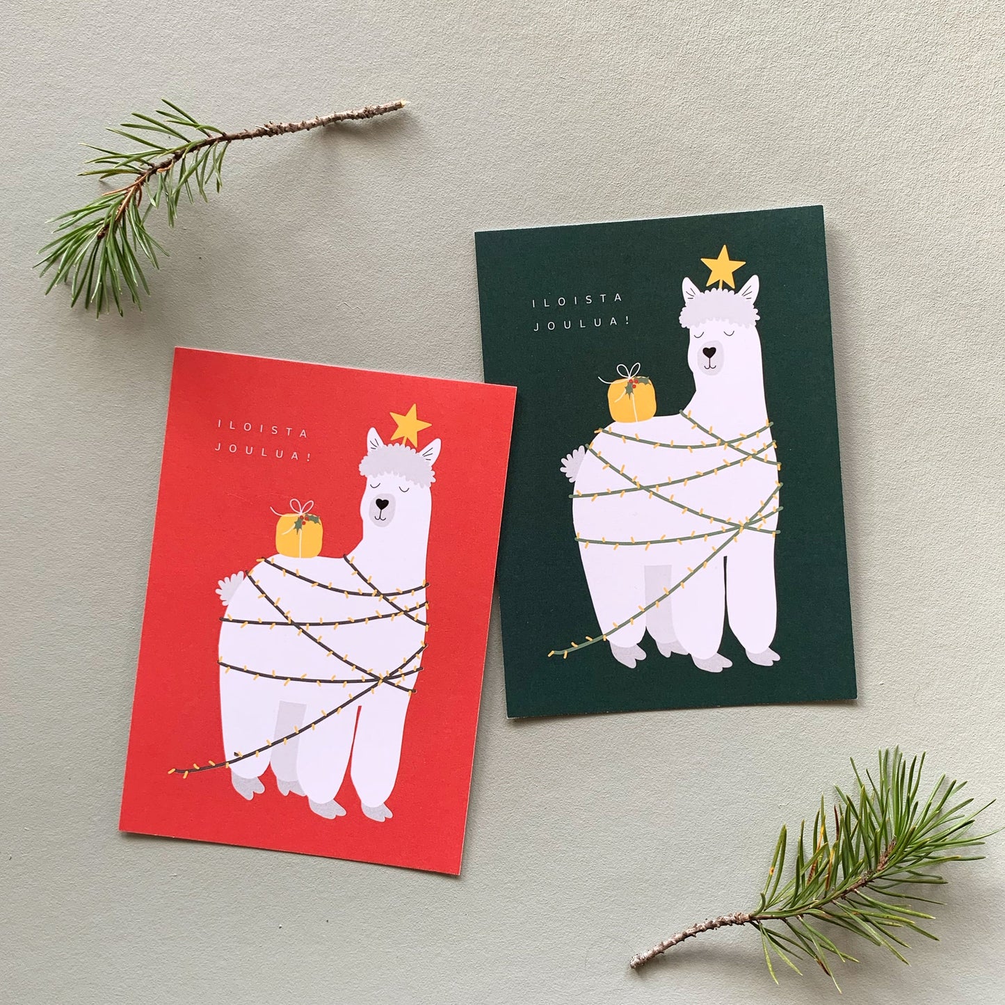 Eläinaiheiset joulukortit (eri kuoseja), Helle Visuals