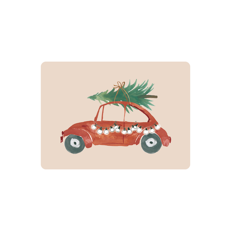 Christmas car Christmas card, A6