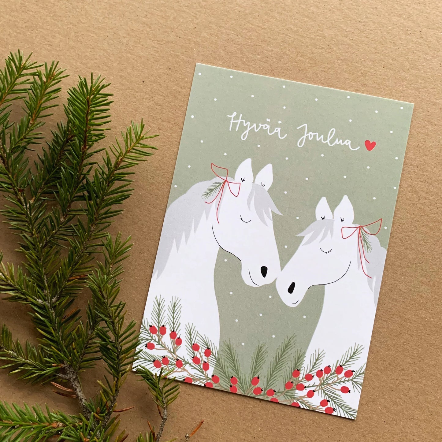 Eläinaiheiset joulukortit (eri kuoseja), Helle Visuals