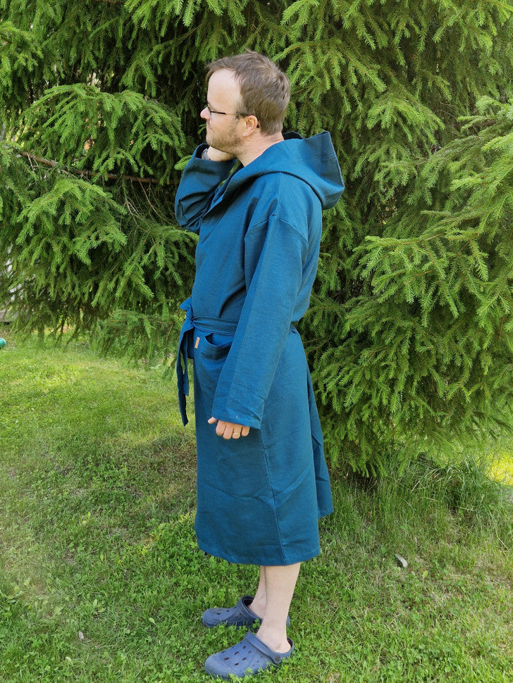 Bathrobe, ramie fabric with a linen feel (various colours and sizes)