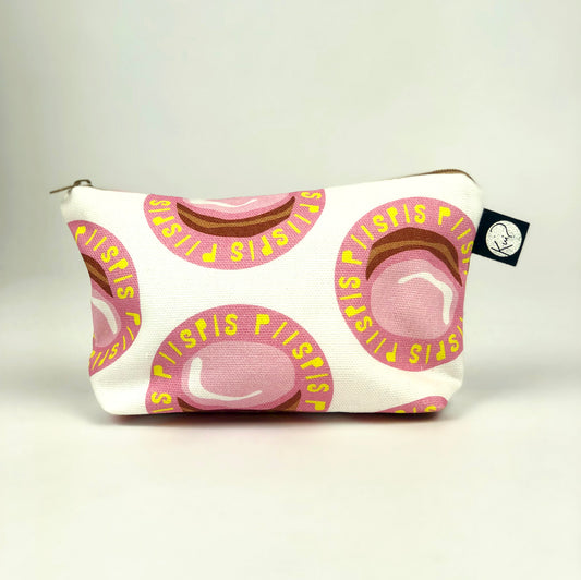 Kui designin Piispis-meikkipussukka. Kuosissa Piispanmunkkeja.