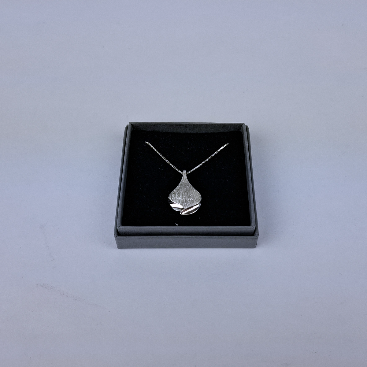 Pisara pendant, eco-silver