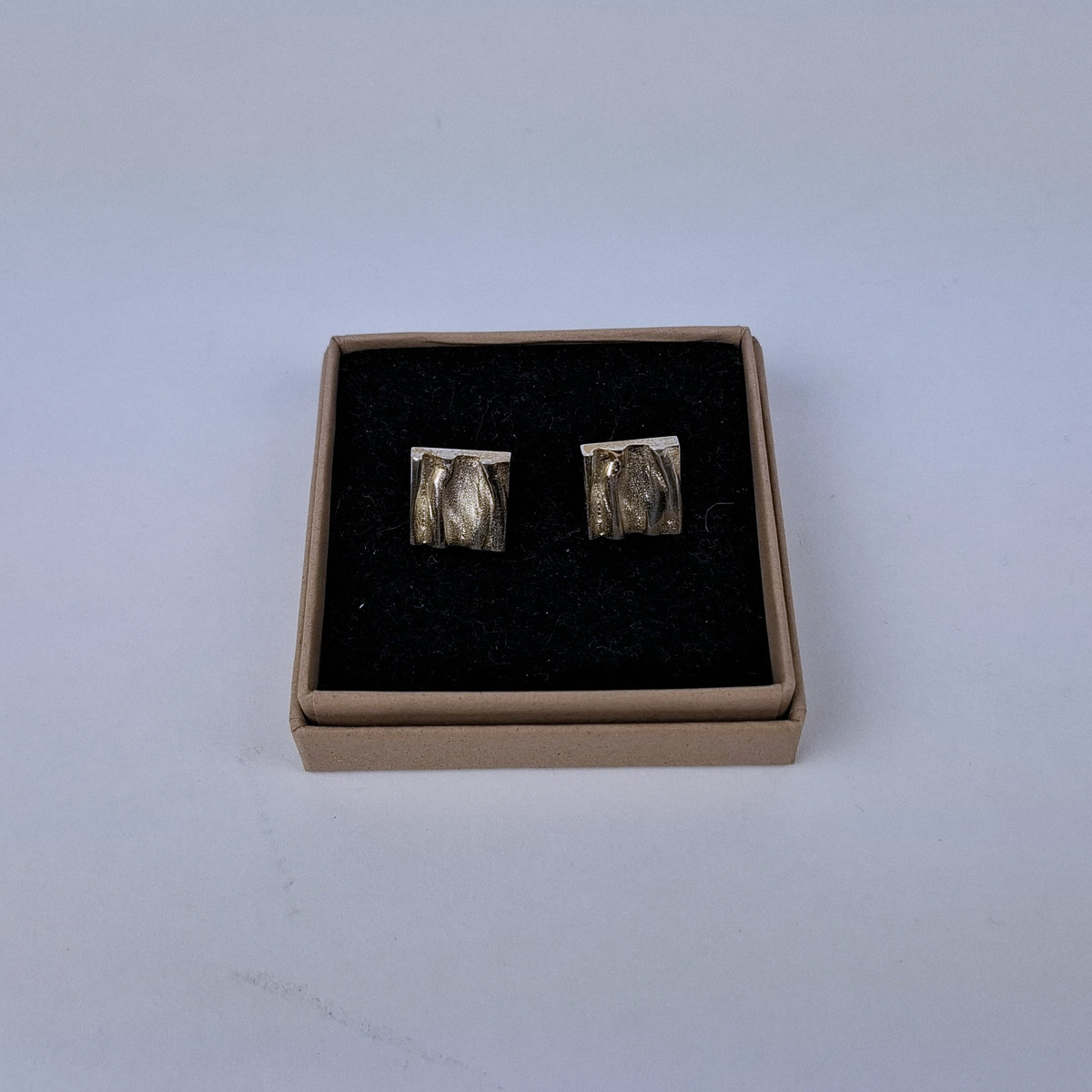Grooved cufflinks, silver