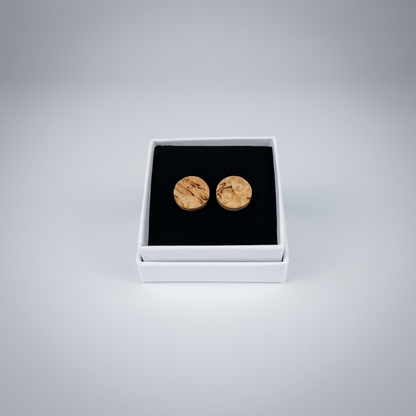 Stud earrings curly birch