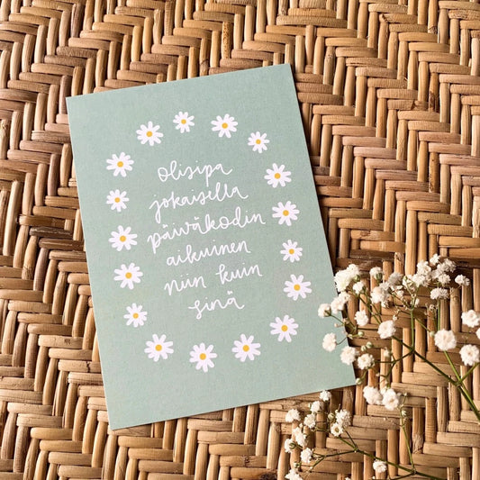 Hellevisuals päiväkoti-kortti x Kaarnavilla 